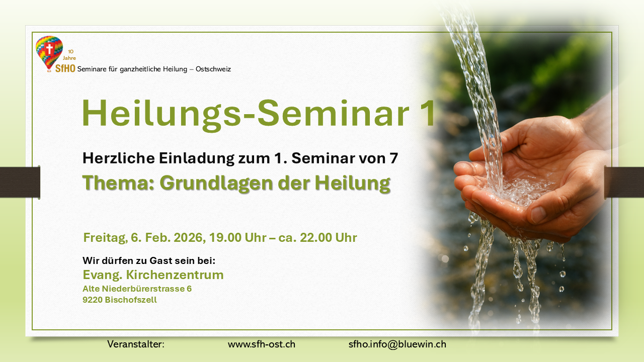 Heilungs-Seminar 1 von 7: Grundlagen der Heilung