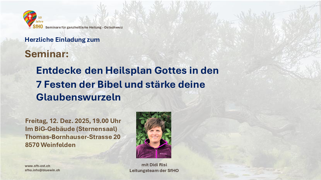 Entdecke den Heilsplan Gottes in den 7 Festen der Bibel und stärke deine Glaubenswurzeln